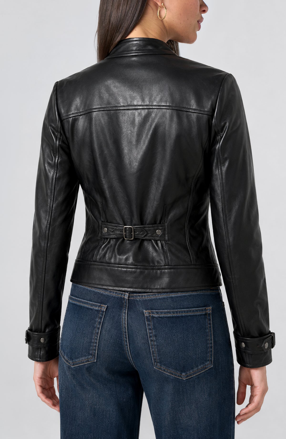 MOTO JKT BLK W BKL