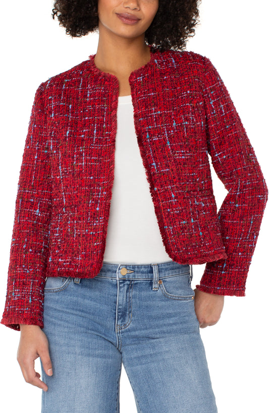 RED BOUCLE JKT
