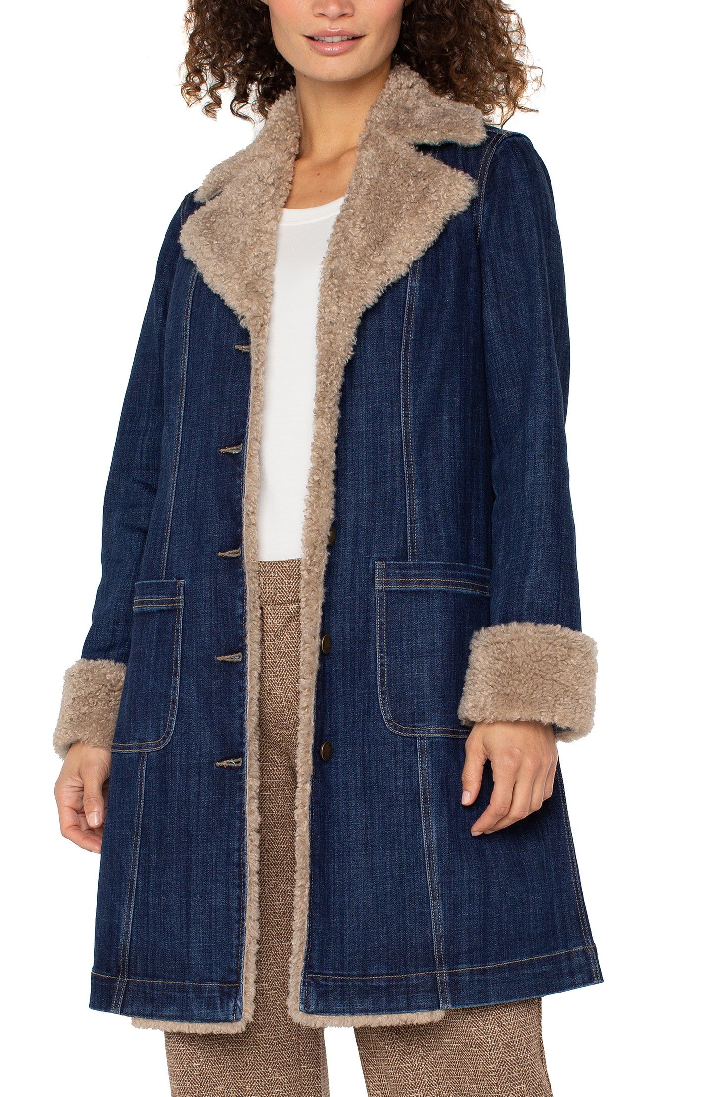 LONG SHRPA DENM JKT