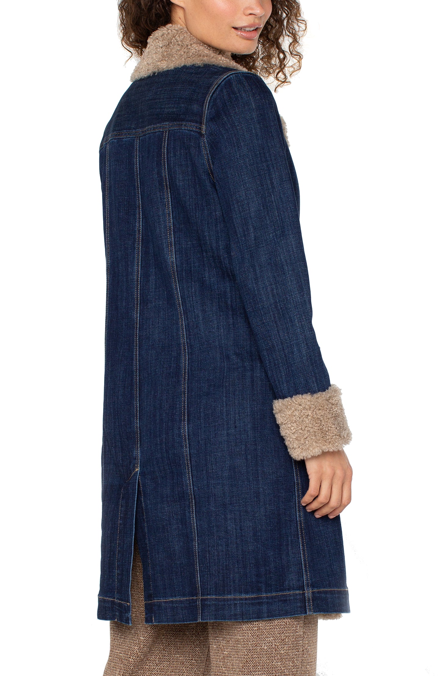 LONG SHRPA DENM JKT
