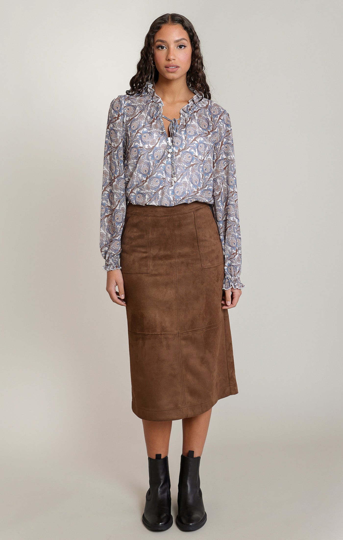 BRN PAISLEY BLOUSE