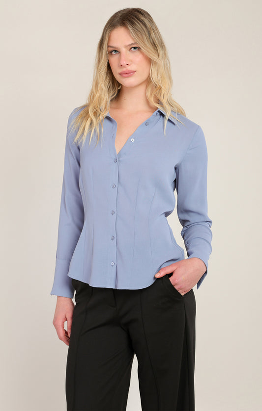 STEEL BLUE BLOUSE