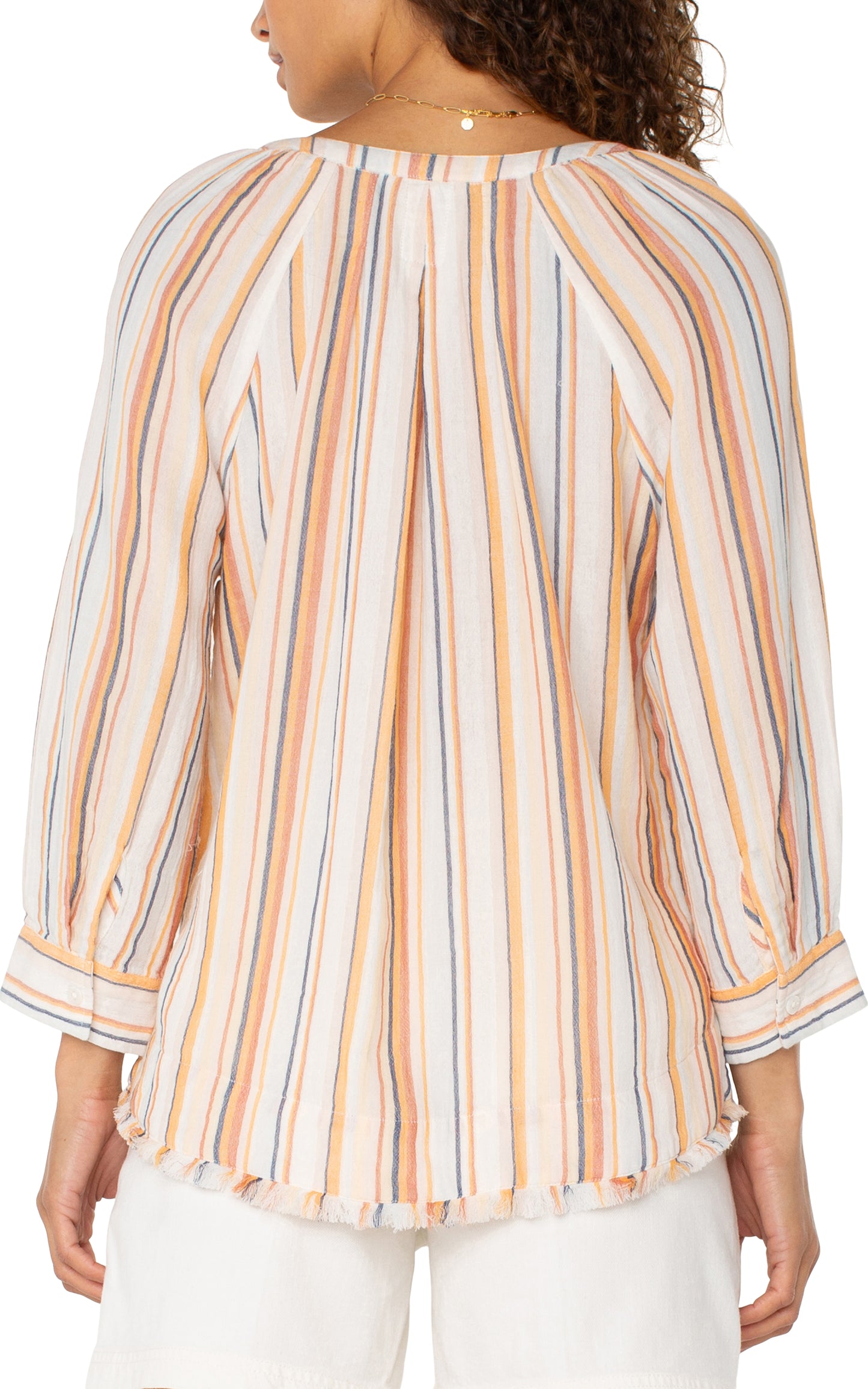 ORANGE STRIPE BLOUSE