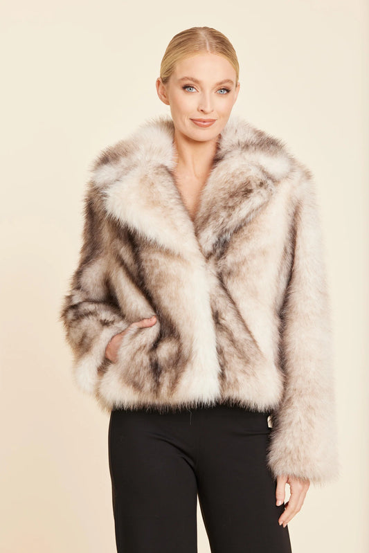 BEIGE FUR COAT