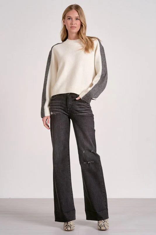 WHT SWTR W GREY BACK