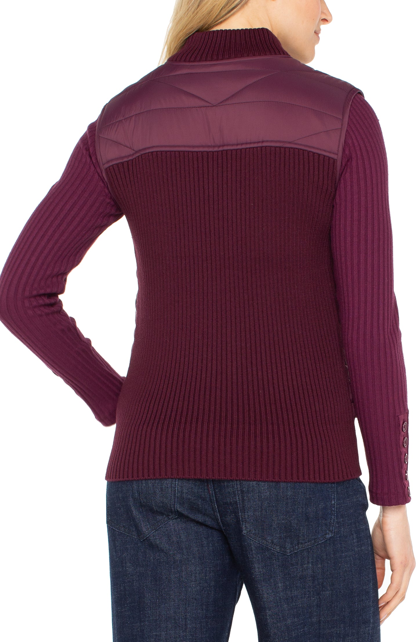WINE QUILT VEST