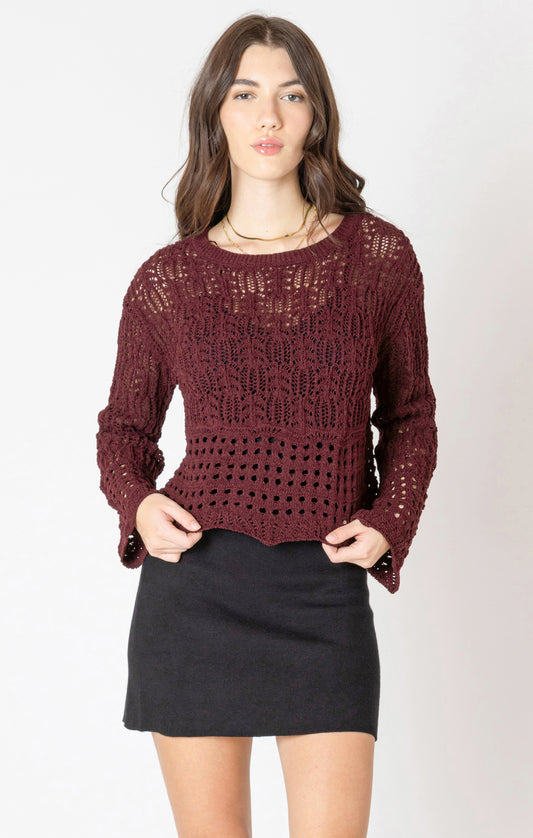 WAVY HEM WINE SWTR