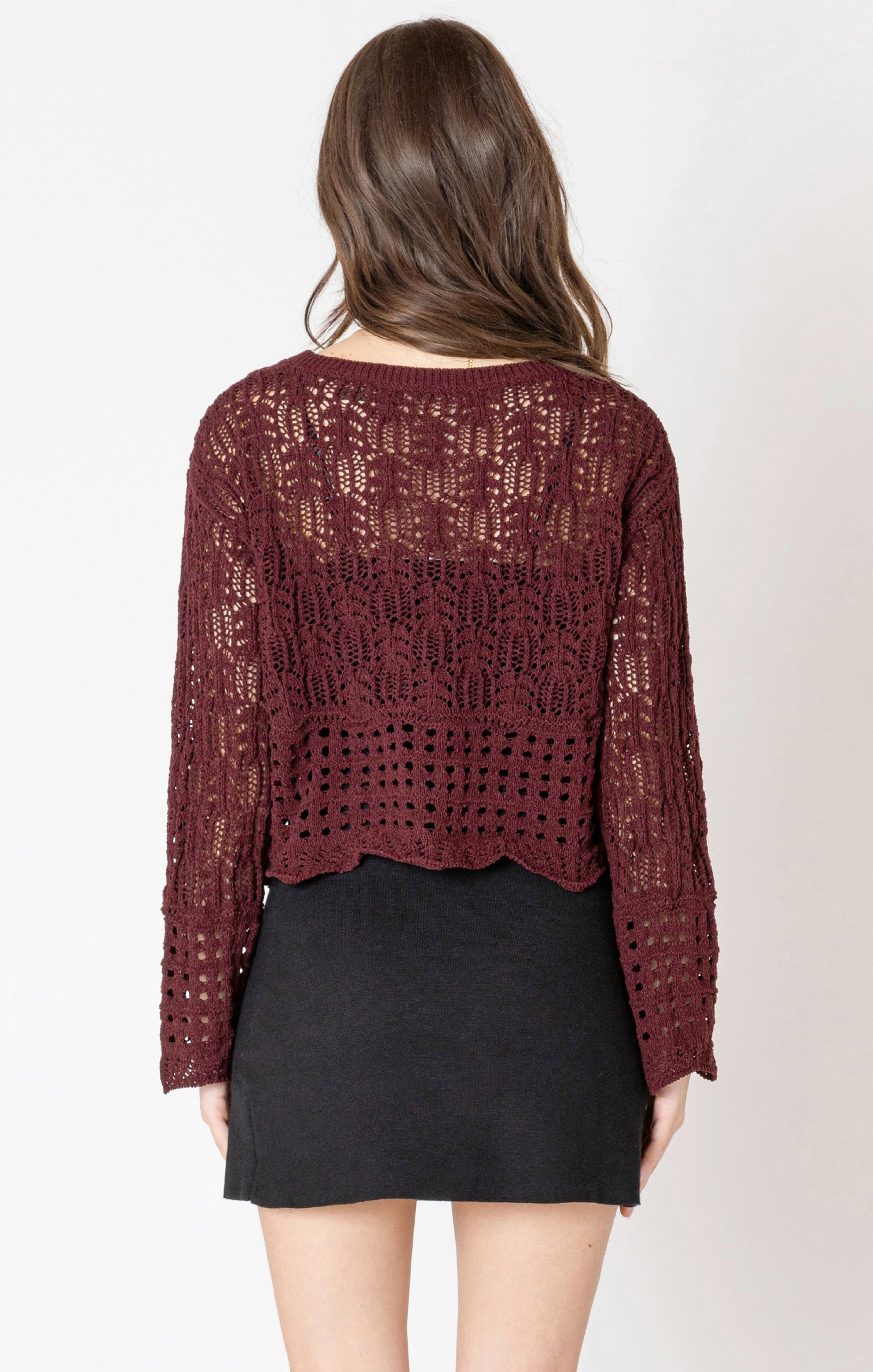 WAVY HEM WINE SWTR