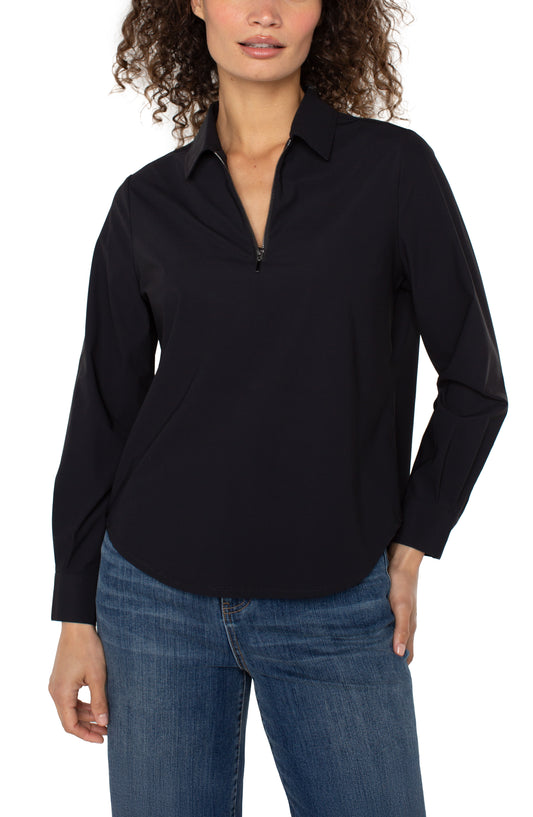 BLK TECH 1/4 ZIP BLS