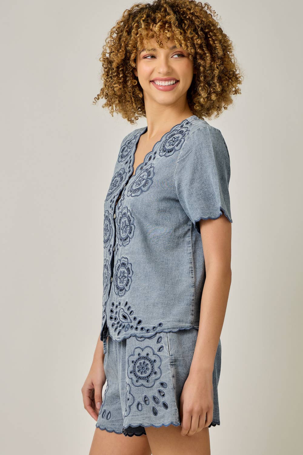 ICE BLU EMB BLOUSE