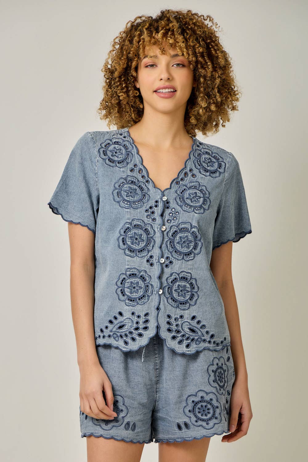 ICE BLU EMB BLOUSE