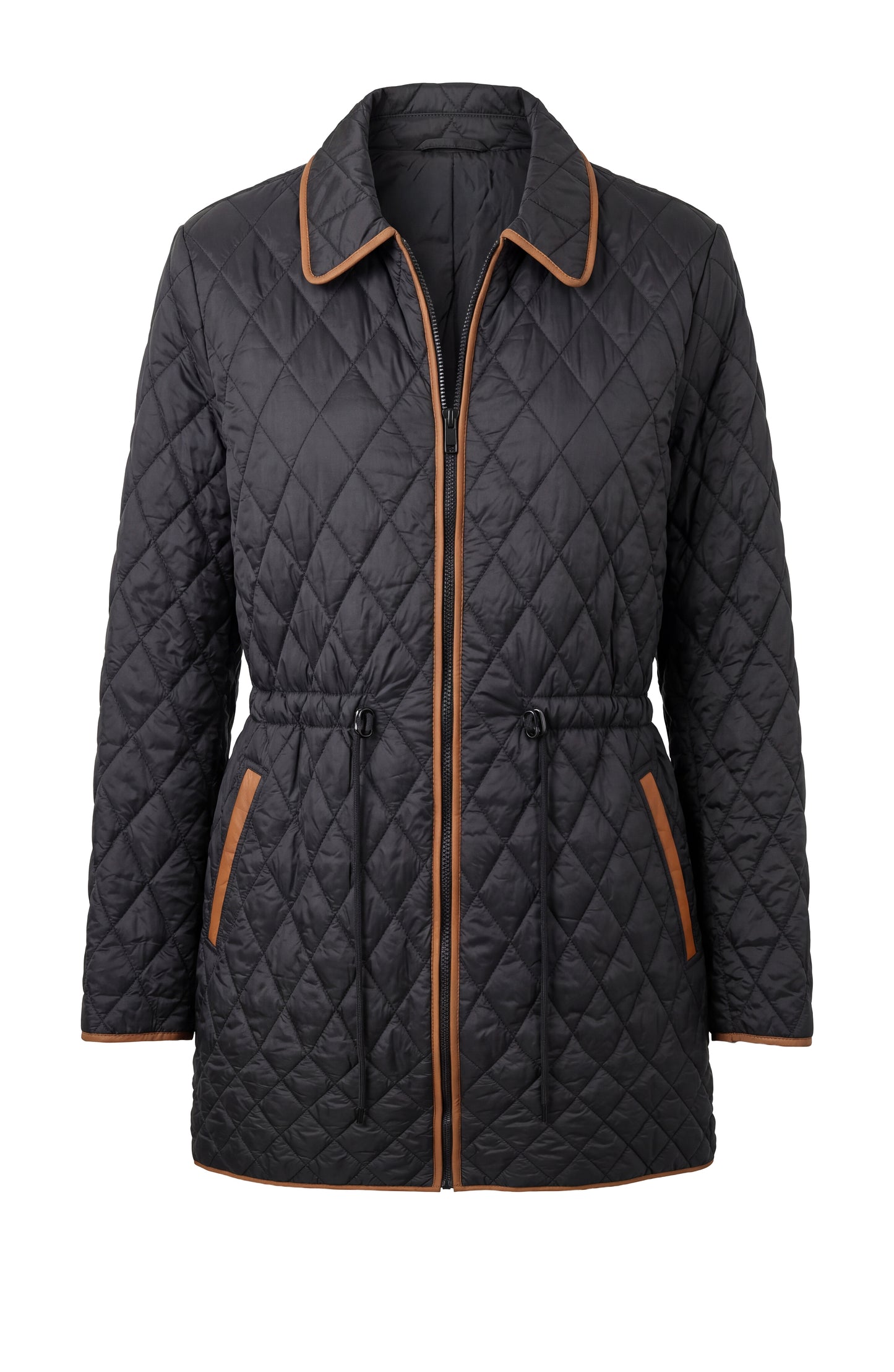 QUILTD BLK COAT