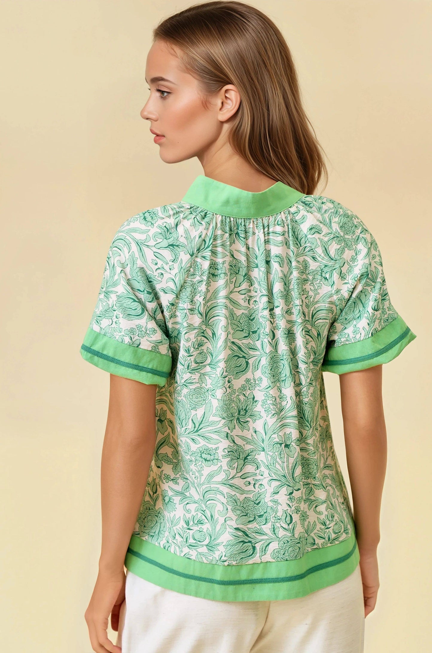 GREEN FLRL TIER TOP
