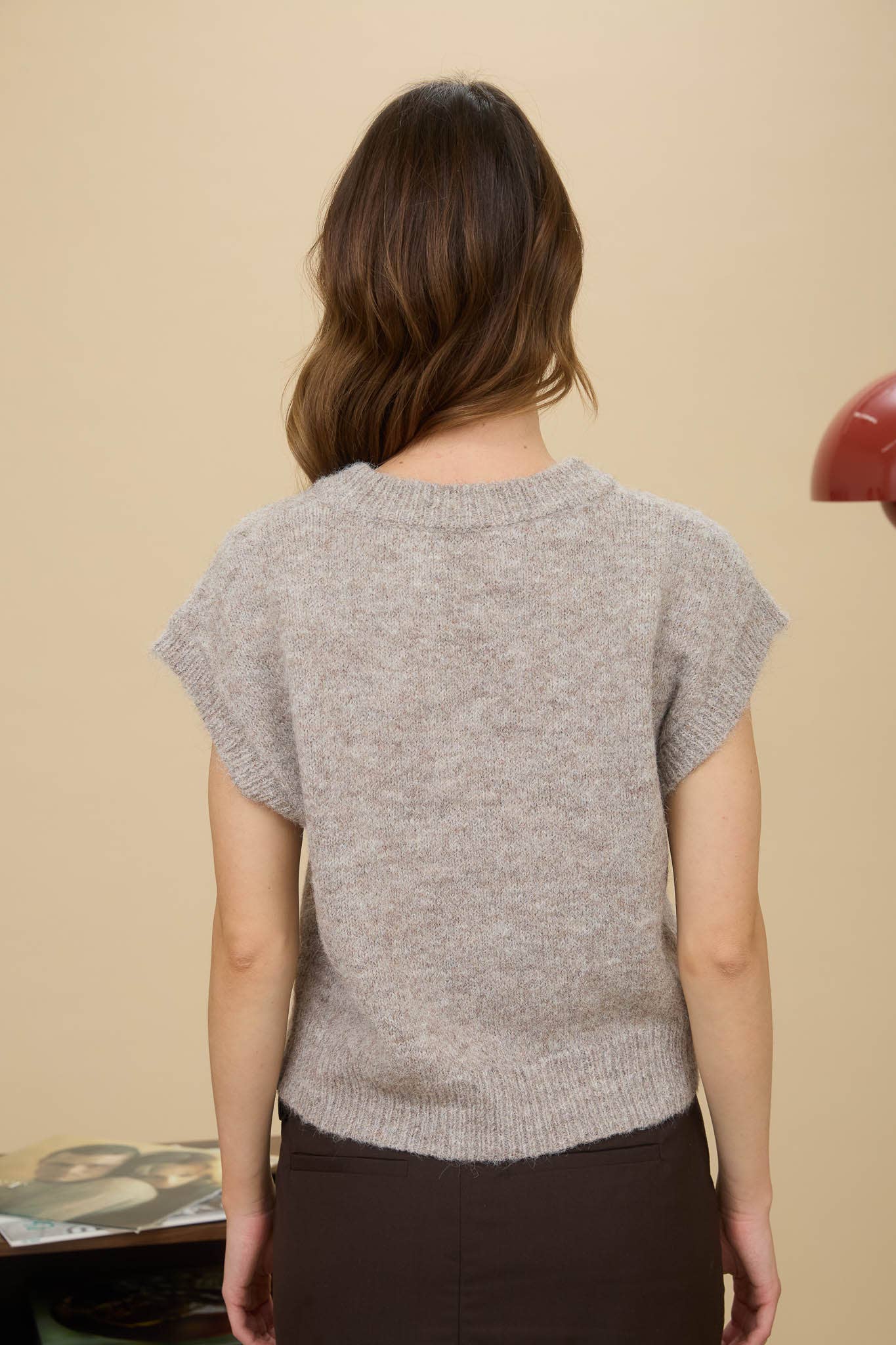 BROWN ARGYLE VEST
