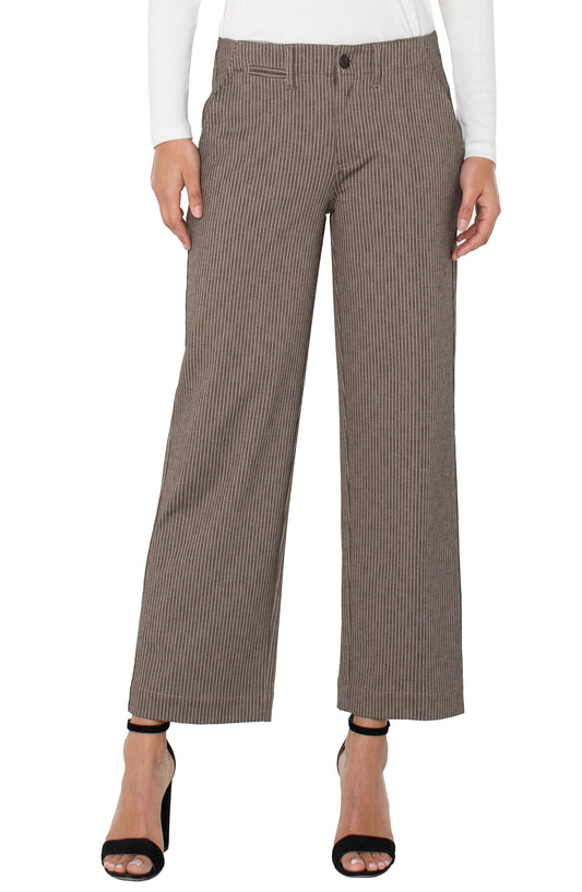 CAMEL STRIPE WIDE LEG