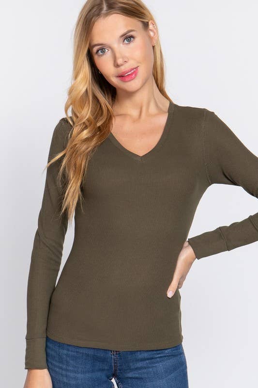 THERMAL VNECK TOP