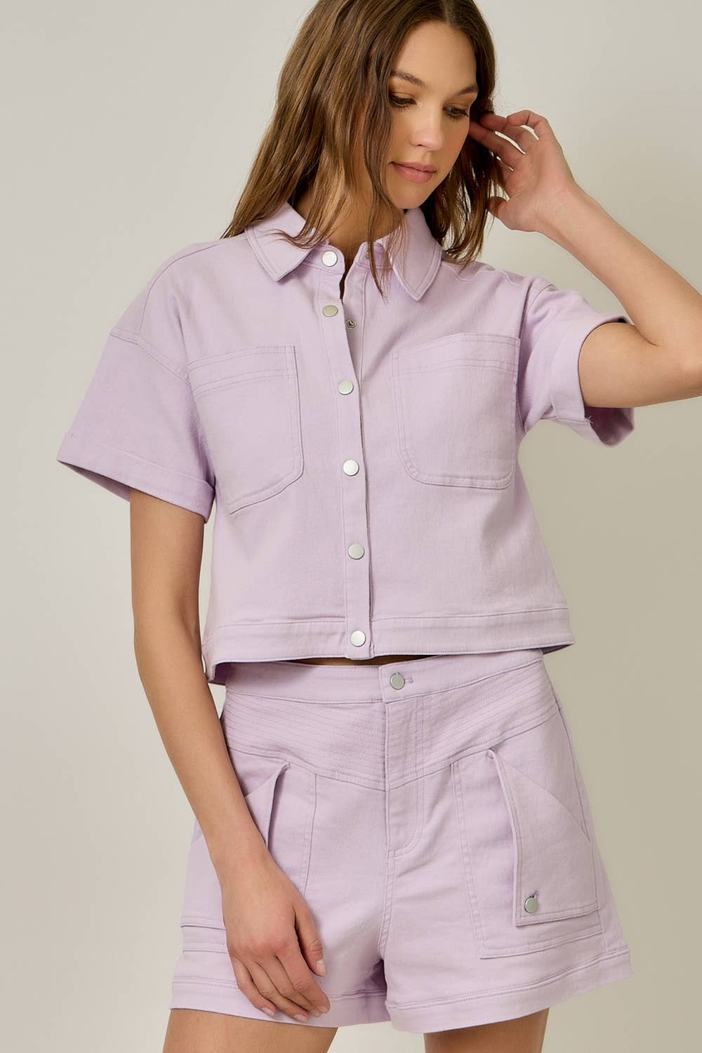 ECRU SS SNAP JKT