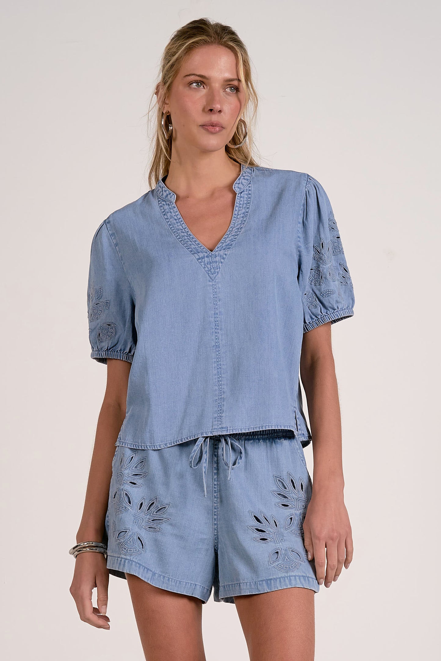 DENIM VNK EYELET SLV