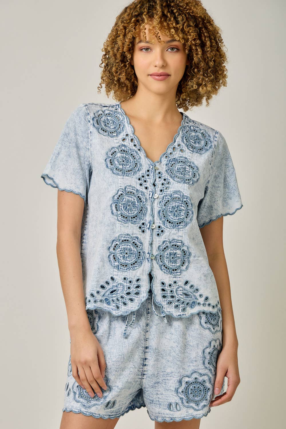 ICE BLU EMB BLOUSE