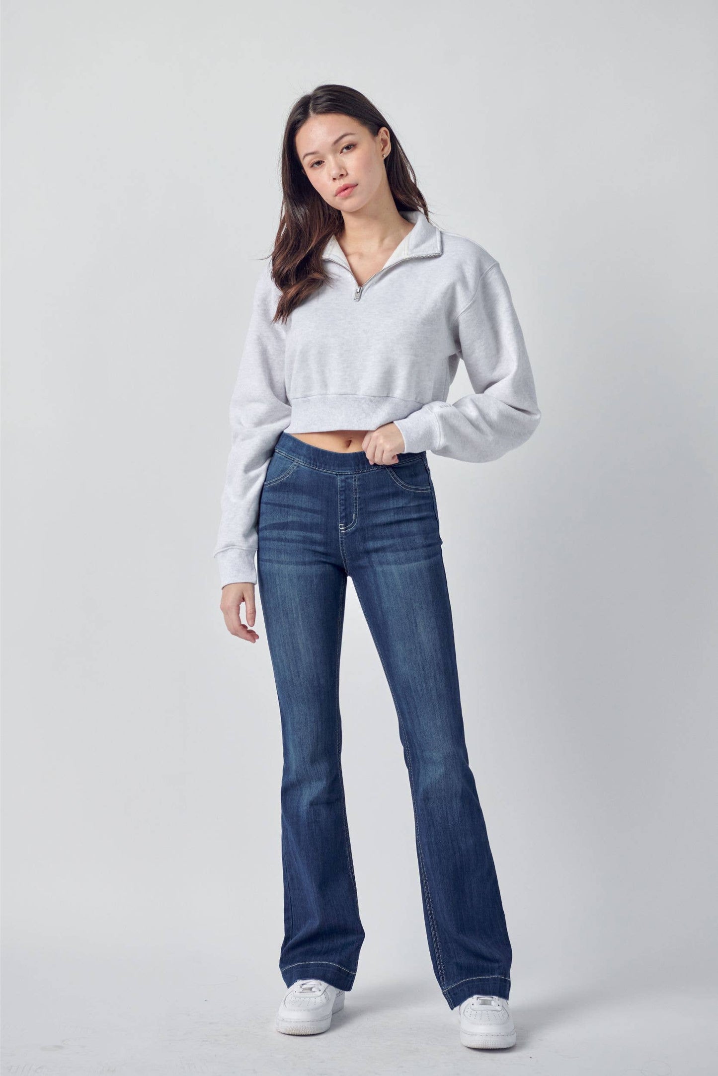 PULL ON DK WASH BOOTCUT