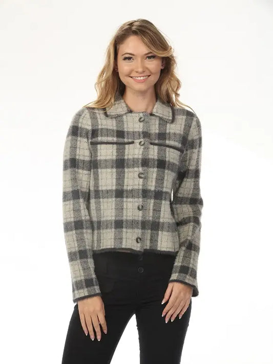 GREY/OAT PLAID JKT