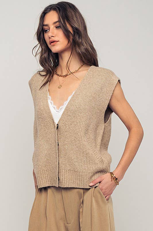 MOCHA SNAP FRNT VEST