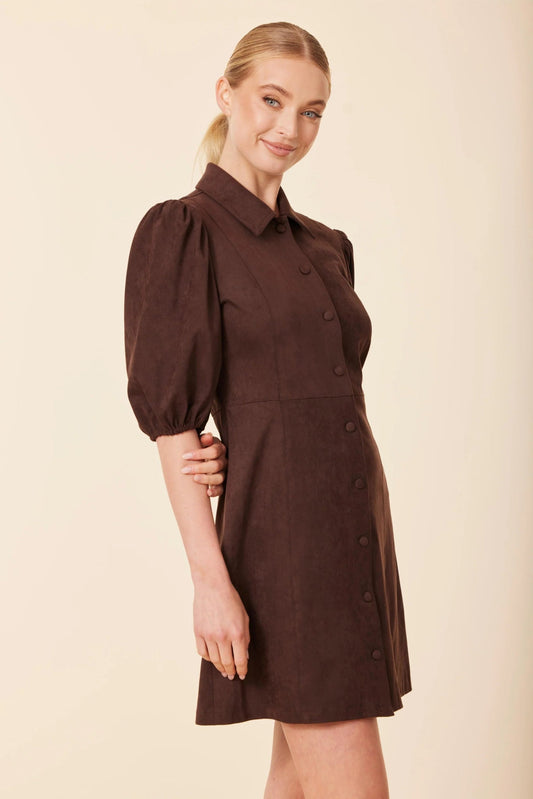 COFFEE SNAP DRESS