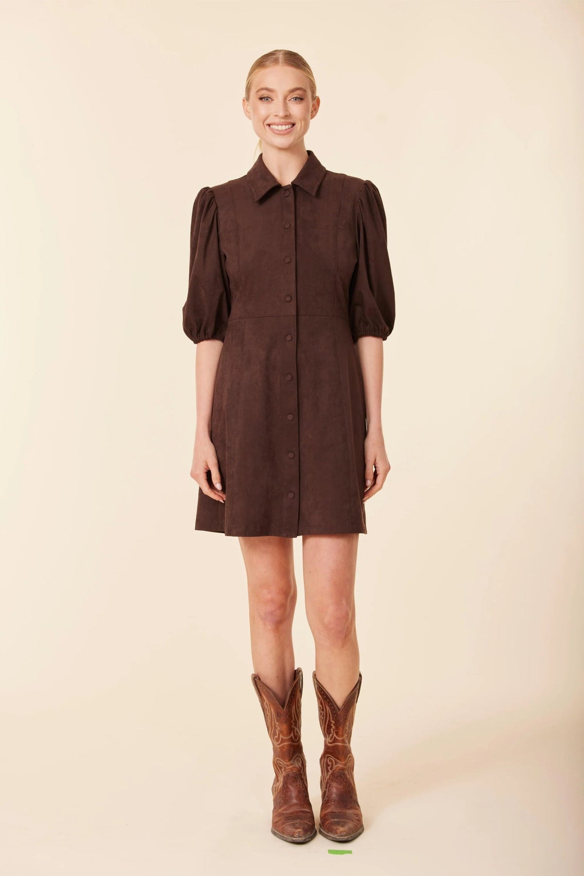 COFFEE SNAP DRESS
