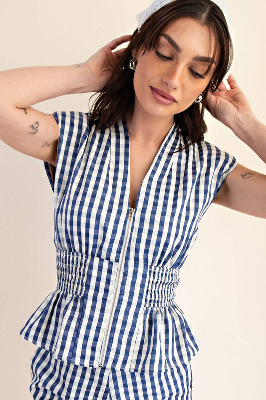 BLUE CHECK ZIP TANK