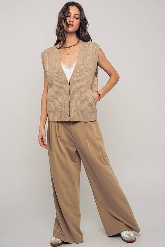MOCHA SNAP FRNT VEST