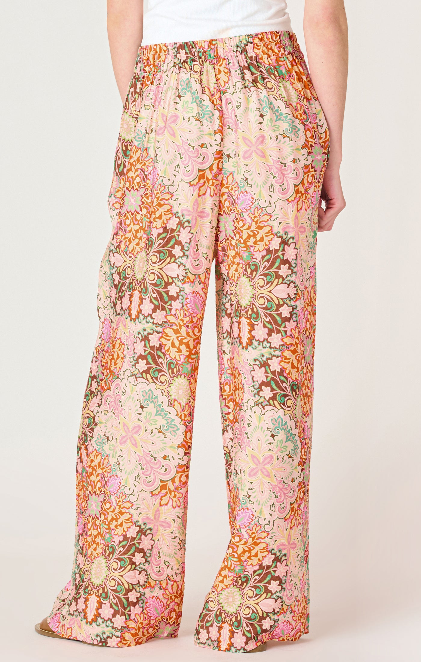 PEACH FLORAL PANT