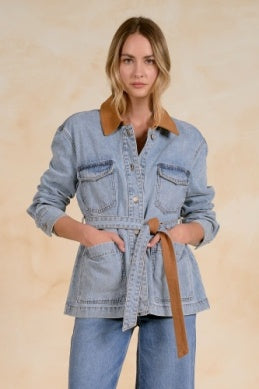 DENIM JK TIE WAIST