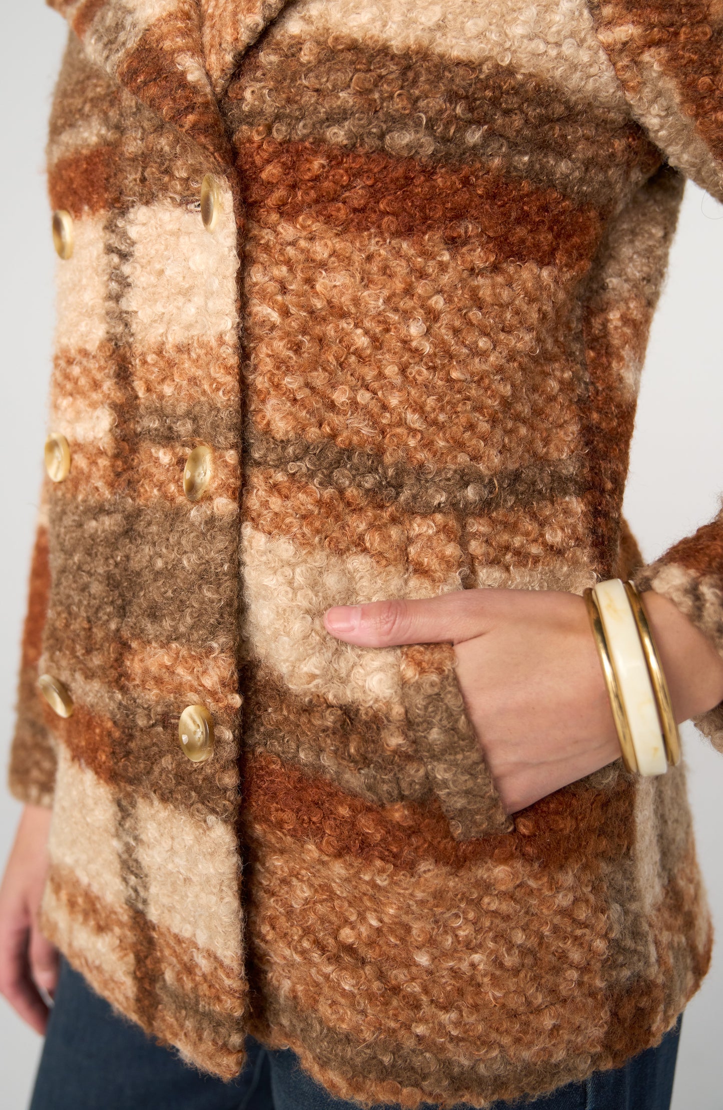 NUTMEG DBL BRST COAT