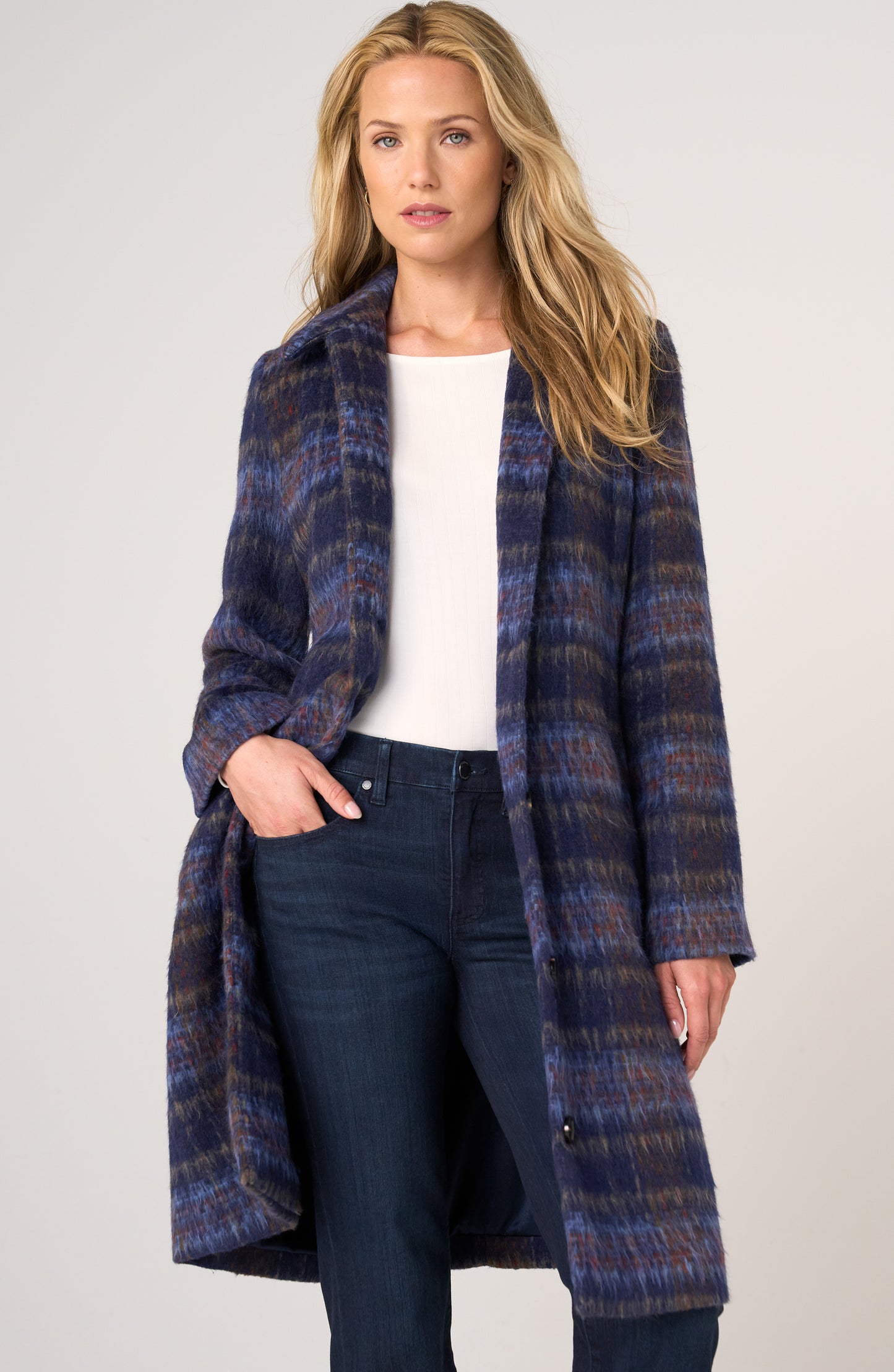 NAVY SWING COAT