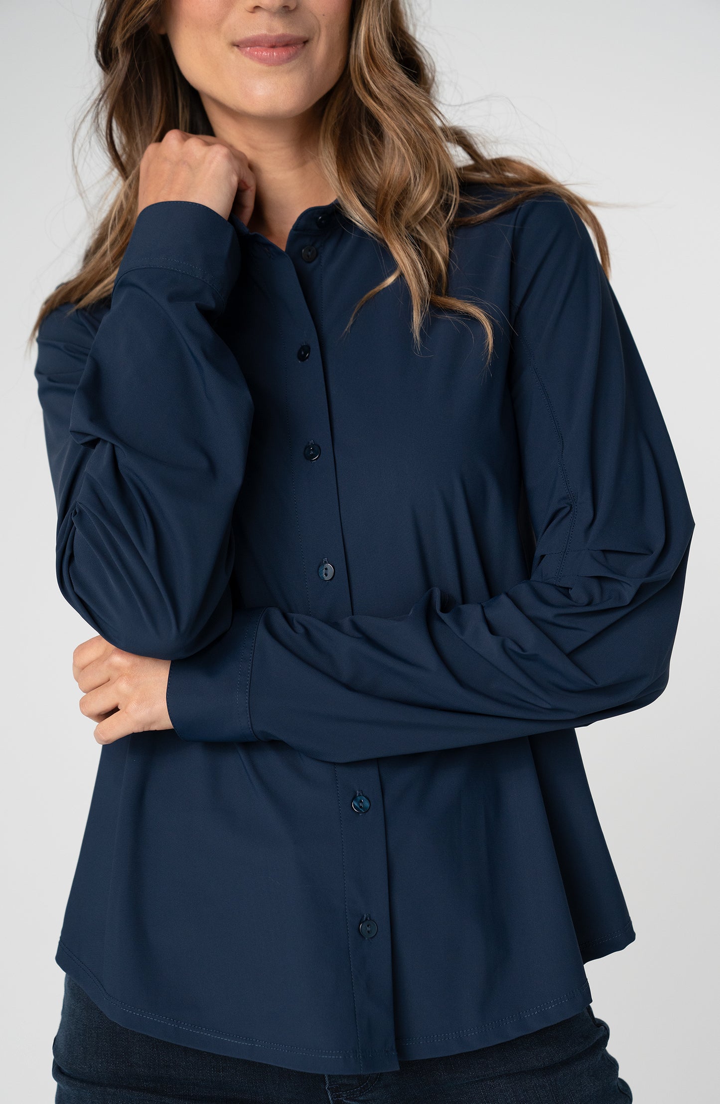NAVY TECH BLOUSE