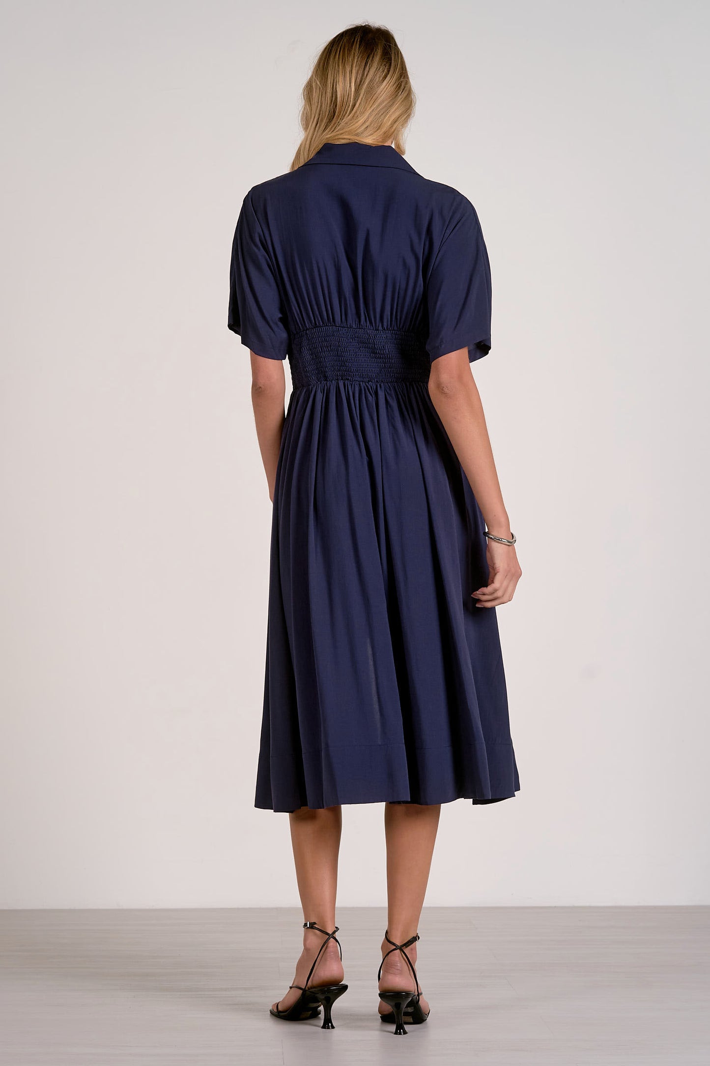 NAVY MIDI DRESS