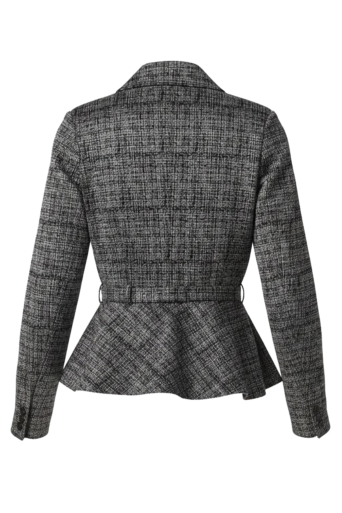 BLK TWEED PEPLM JKT