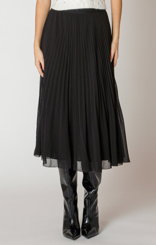 BLK PLEATED SKIRT