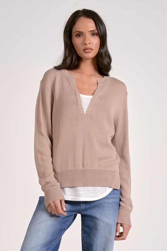 TAUPE/WHT LAYER SWTR