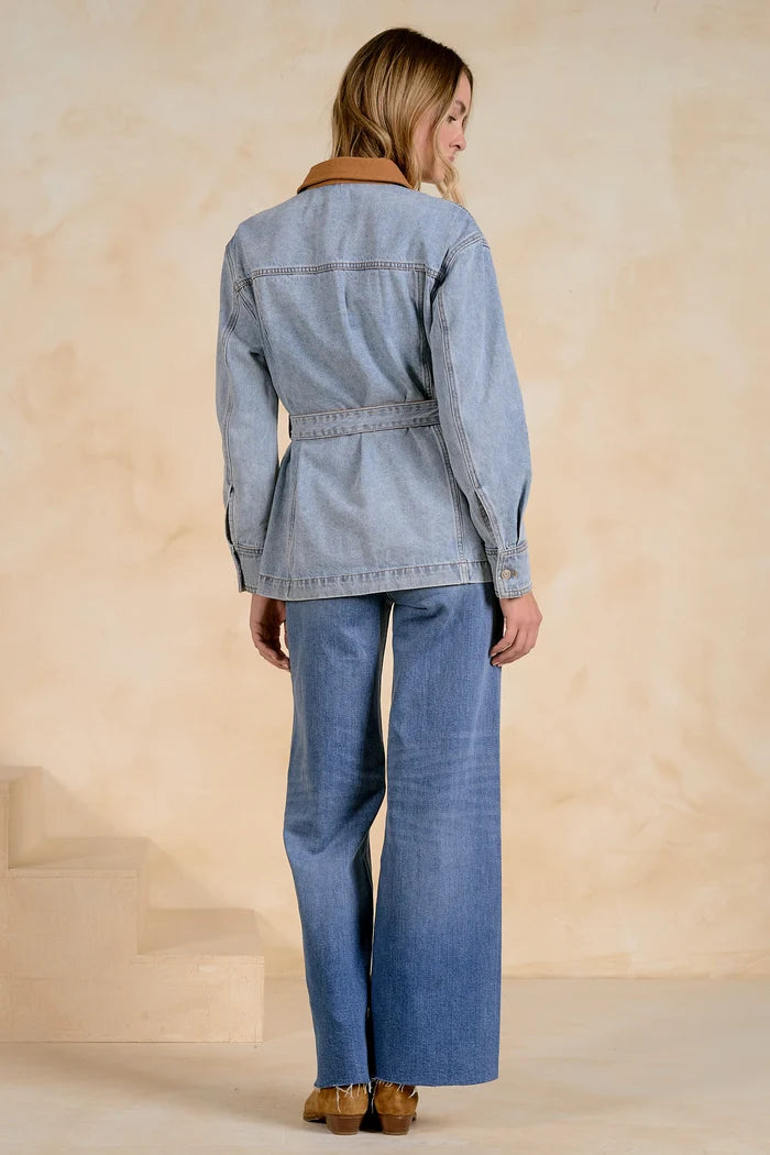 DENIM JK TIE WAIST