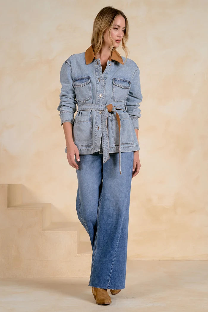 DENIM JK TIE WAIST